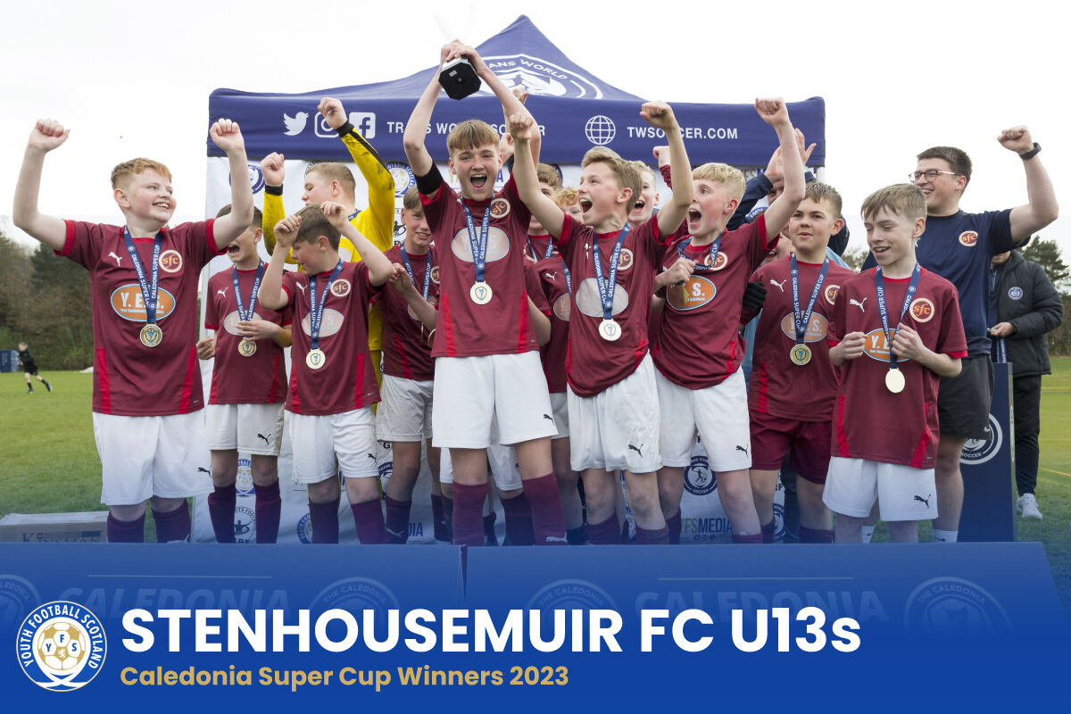𝗖𝗛𝗔𝗠𝗣𝗜𝗢𝗡𝗦 🏆 

Congratulations to <a href="/sfcwitc/">Stenhousemuir FC Community Foundation</a> U13, The Caledonia Super Cup winners 2023!

➡️ Be at the #CaleySuperCup next year: caledoniasupercup.com