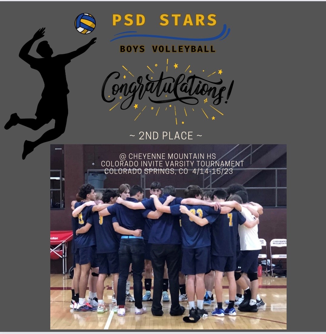 psdboysvb's tweet photo. Congrats to the PSD Stars Boys Volleyball Team for a great performance this weekend in Colorado Springs!
@psdstrong #psdproud #psdconnected @CHSAA @CHSAANow https://t.co/ScgKXuhsIr