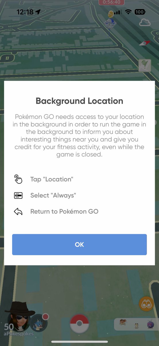 I’ve turned off adventure sync, notifications & AR… Why am I still being forced to revert to my phone location permission settings EVERY TIME I open the game?? I thought these things were supposed to be optional… #Niantic be desperate for that data 🙄