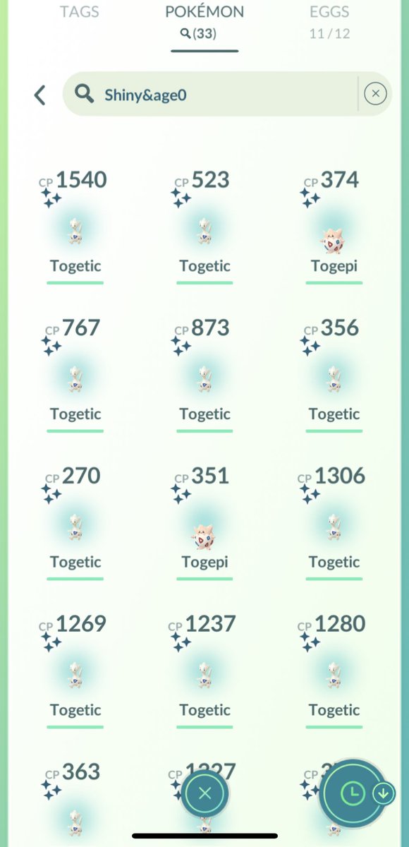 OnlyBenchi's tweet photo. Togetic #PokemonGOCommunityDay 

Catches  ~   750
Shiny✨  -   30 Togetic, 3 Togepi
Hundos   -   3

#PokemonGO https://t.co/iMlnYVNllc