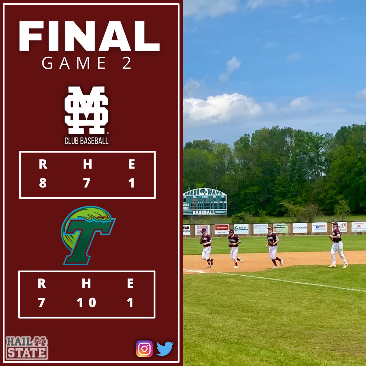 HailStateClubBB's tweet photo. 🚨SWEEP🚨 The Club Dawgs take all 3 games from Tulane this weekend! Looking to keep the momentum next weekend as they close out the 2023 season in Oxford. #HailState https://t.co/rj5MBcjTKt