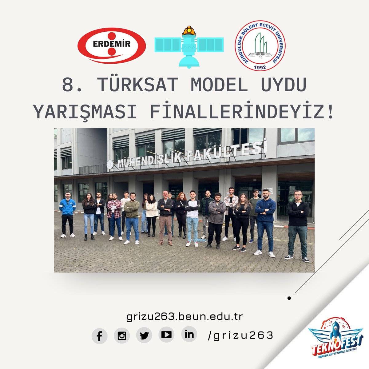 Grizu-263 Uzay Takımı (@grizu263) on Twitter photo Finallerdeyiz!
Şampiyonluğa adım adım... Takımımız bu sene TEKNOFEST Türksat Model Uydu Yarışması ile yoluna devam ediyor. Diğer tüm takımlara başarılar diliyor ve uçuş günü için heyecanla çalışmalarımıza devam ediyoruz 🚀🛰️
<a href="/OYAKMetalurji/">OYAK Maden Metalürji</a> <a href="/beunedutr/">Zonguldak Bülent Ecevit Üniversitesi</a> <a href="/turksat/">Türksat A.Ş.</a> <a href="/teknofest/">TEKNOFEST</a> Finallerdeyiz!
Şampiyonluğa adım adım... Takımımız bu sene TEKNOFEST Türksat Model Uydu Yarışması ile yoluna devam ediyor. Diğer tüm takımlara başarılar diliyor ve uçuş günü için heyecanla çalışmalarımıza devam ediyoruz 🚀🛰️
<a href="/OYAKMetalurji/">OYAK Maden Metalürji</a> <a href="/beunedutr/">Zonguldak Bülent Ecevit Üniversitesi</a> <a href="/turksat/">Türksat A.Ş.</a> <a href="/teknofest/">TEKNOFEST</a>