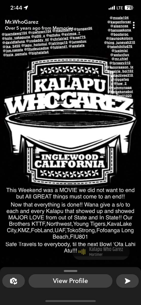 Shout out to all the kalapu’s that pulled up from different states. Was good mixing with folks from all walks of life. Glad to know it’s all love when we visit y’all not as strangers but ppl related by kava 😂 &amp;  run it back! Ofas!