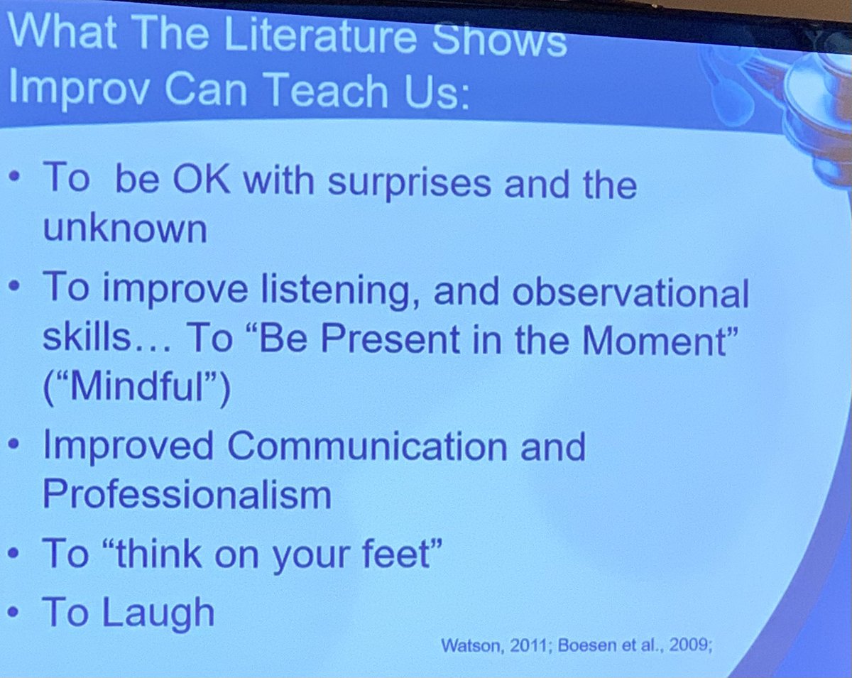 Wow! Great session about the value of medical improv and how it can be used in medical education. Impactful and a ton of fun at the end of the conference day! Thank you Bruce MacLeod! #ICAM2023