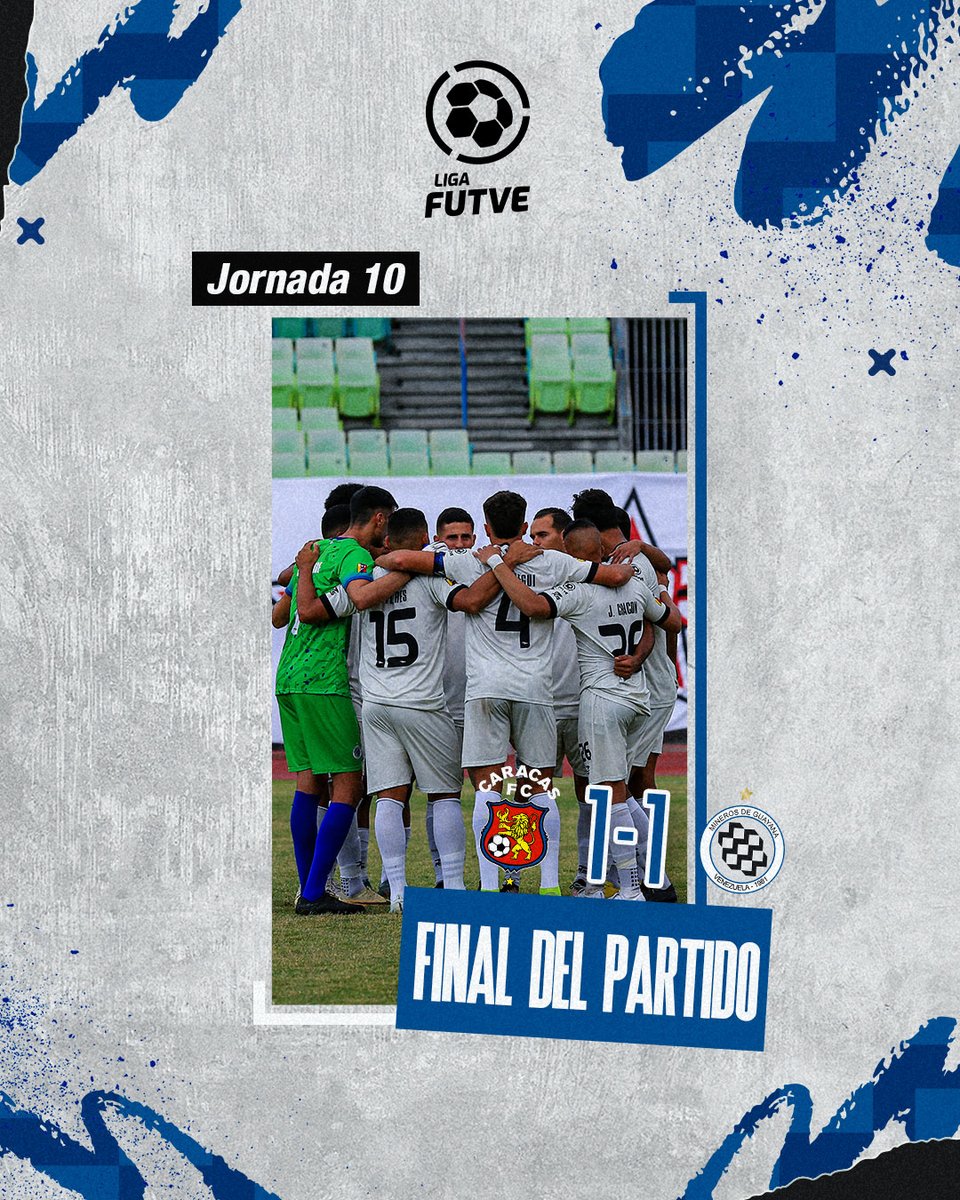 MinerosGuayana's tweet photo. #LigaFUTVE | ๐ 90+6' - ๐๐ข๐ง๐๐ซ๐จ๐ฌ ๐๐ซ๐ซ๐๐ง๐๐จฬ ๐ฎ๐ง ๐ฉ๐ฎ๐ง๐ญ๐จ ๐๐ ๐๐๐ซ๐๐๐๐ฌ ๐ฅ
@Caracas_FC 1-1 #Mineros
โฝ Brayan Alcocer 36'
#CFCvsMDG
#VamosMineros โซ๐ต https://t.co/8ex9tDBtC1