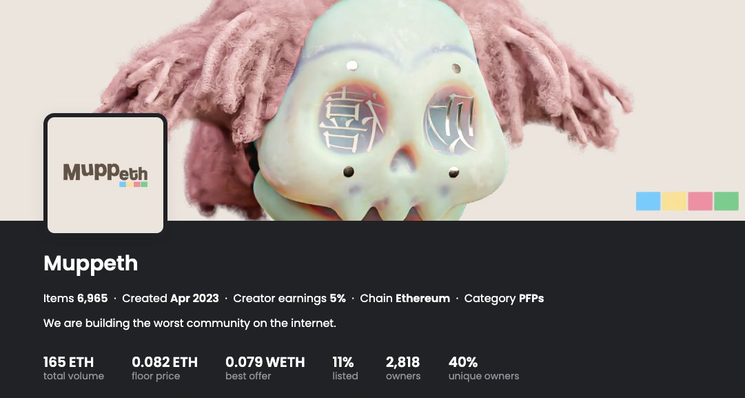 Muppeth just minted out in 1 hour, raising $700k from 6900 NFTs. In about 60 seconds, I was able to find 1 critical vulnerability as well as several red flags in their contract.

1/🧵