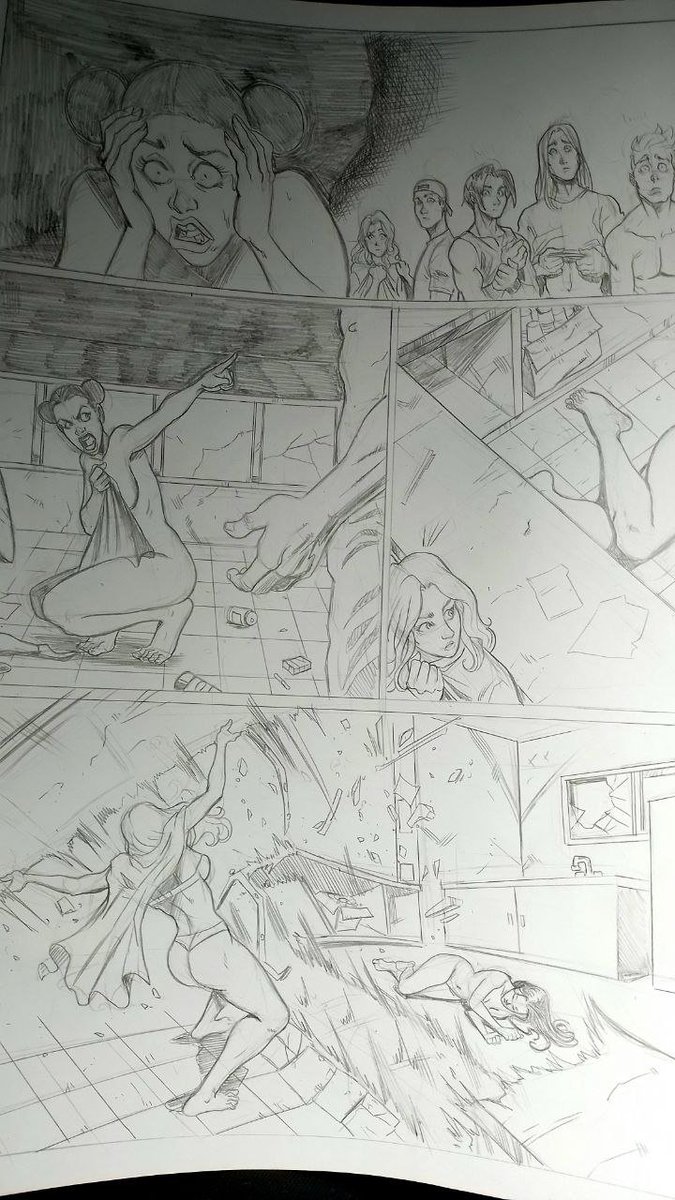 Spike_Valentine's tweet photo. The latest #AlienNation page draft by Roberto. Homie can draw! @PanelsGutters  back in biz working on a FREE #0 for you kids, ¡in English y en español! #TeamComics #JustComics #ComicsTrueBelievers #ComicsGate #MakeComicsGreatAgain https://t.co/AAwWAuAclm