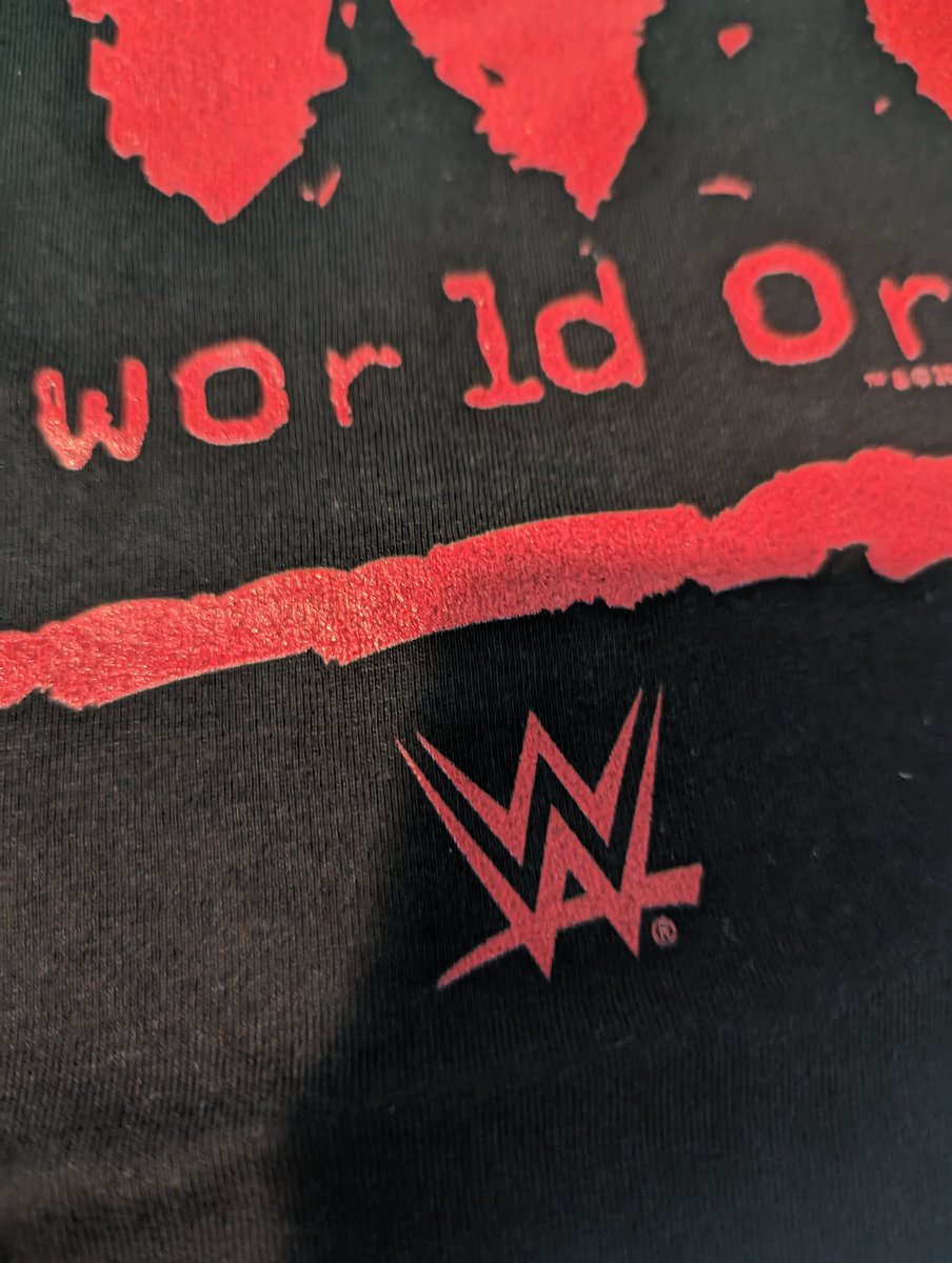 WillWashington's tweet photo. So my nWo Wolfpac shirt came today. Curious why they kept this off the online listing. 🤨 https://t.co/ULYlriot02