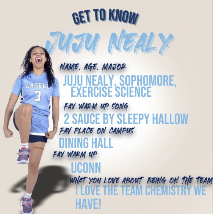 Let’s get to know some of our rising juniors! Juju Nealy is our all-conference guard that is on her way to breaking someone’s record (😏<a href="/katiestopera/">Katie Stopera</a>) #LUWBBfam