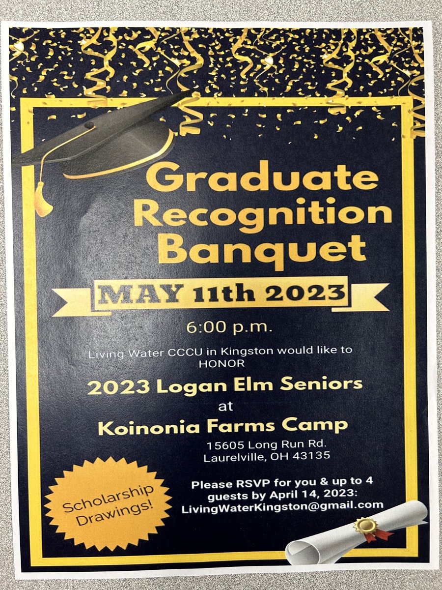 Attention Seniors!
Scholarship drawings and good cooking from the Linton kitchen. Put this on your calendar and RSVP today!