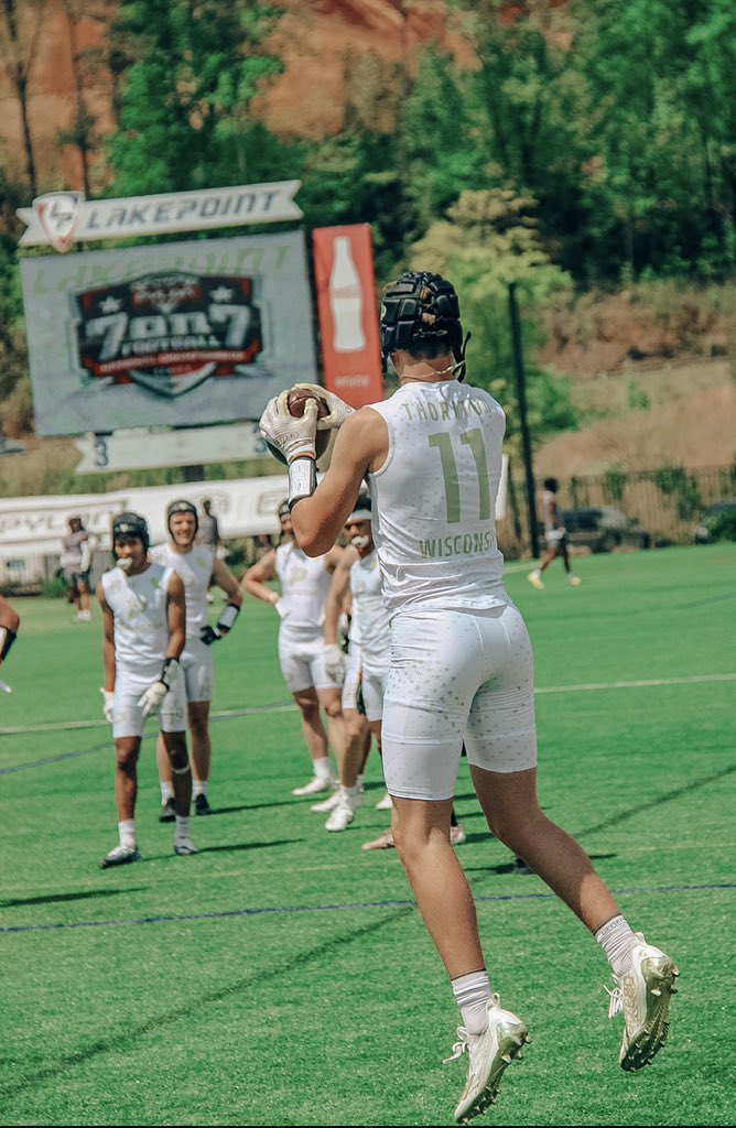 BrodyThornton9's tweet photo. Extremely grateful for this opportunity to play in @Pylon7on7 Georgia this weekend. We took 3rd place as a team losing only by 1 to make the championship. Excited to get after it again next weekend.  @Jblake_8 @PrepRedzoneWI @CSAPrepStar @prepstar7on7 @ReaganHub04 https://t.co/sktjqJZTvb
