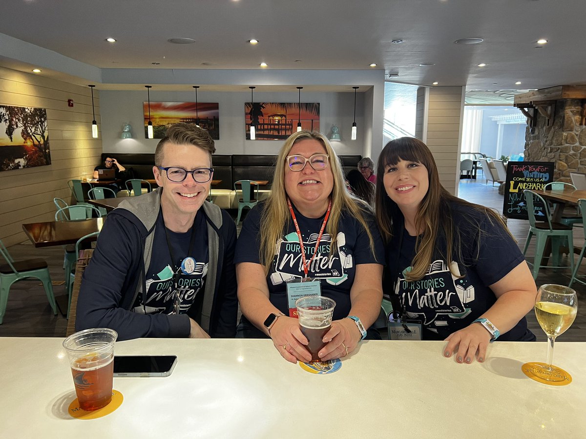 A celebratory drink after a successful kickoff to MASL Spring Conference! Planning w <a href="/CaptainLibrary/">Tom Bober</a> and @shawkeb for the past 8 months has been so fun. And our amazing committee has made everything so easy. Have the best conference, MASL peeps! #maslsc #maslstories