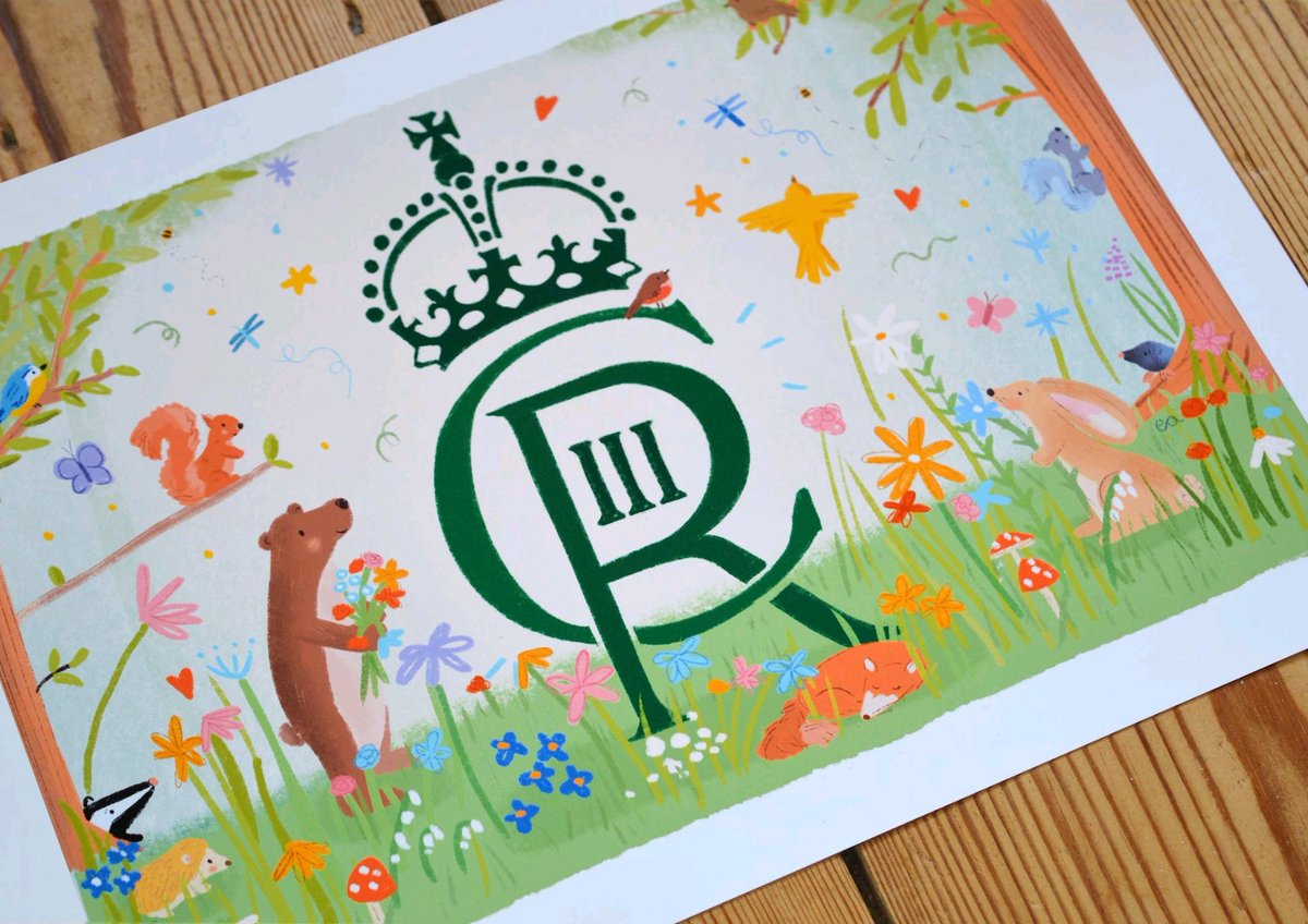 A little illustration to celebrate the King's coronation 👑 I wanted to create something a little less traditional and full of colourful wildlife 🦋 Prints available on Etsy

🏷 #illustration #art #print #artprint #eviealicedesigns #digitalillustration  #coronation