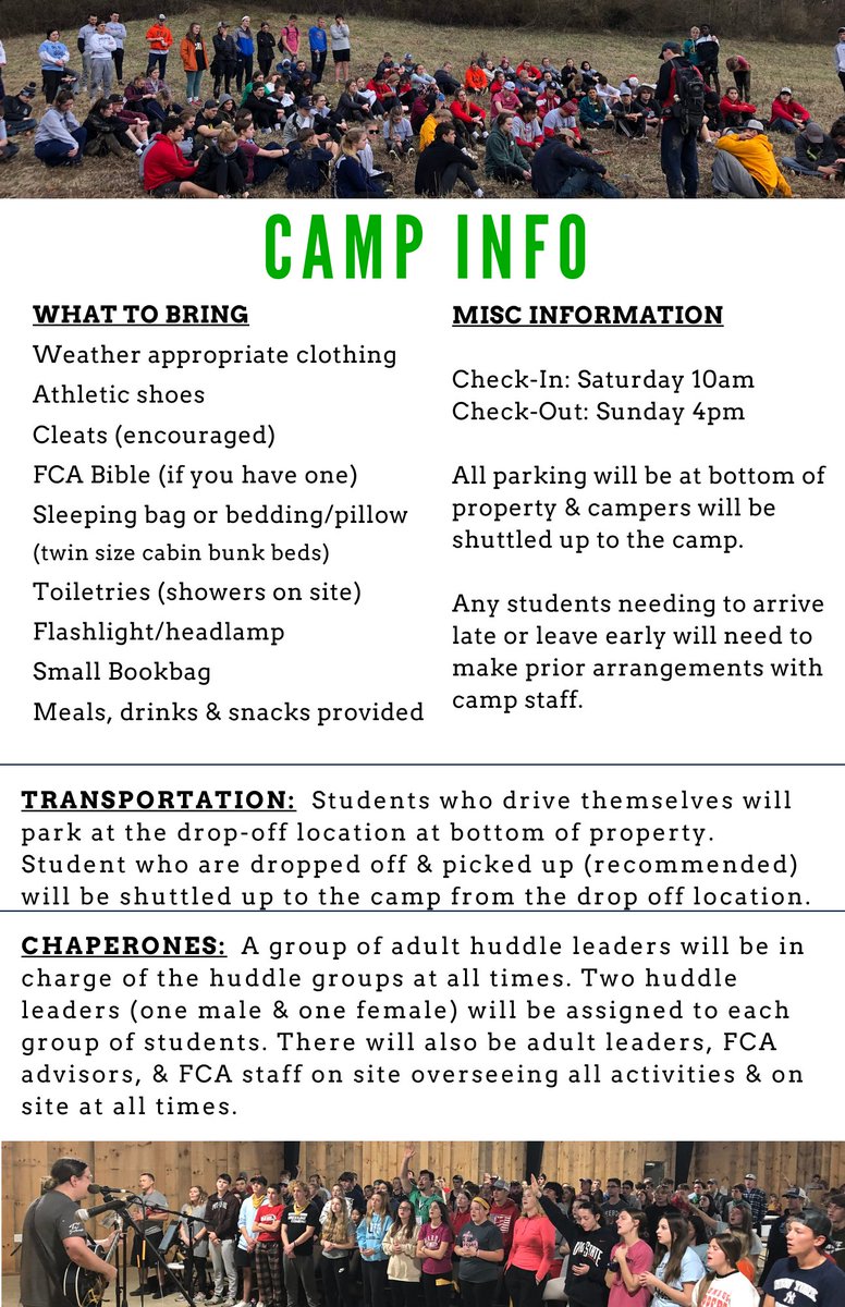 pickawayFCA's tweet photo. Spring Retreat is this weekend!
Deadline to register is tomorrow.
Go and you won't regret it. 
God may use it to change your life and your eternity. https://t.co/0vPQFrpaca