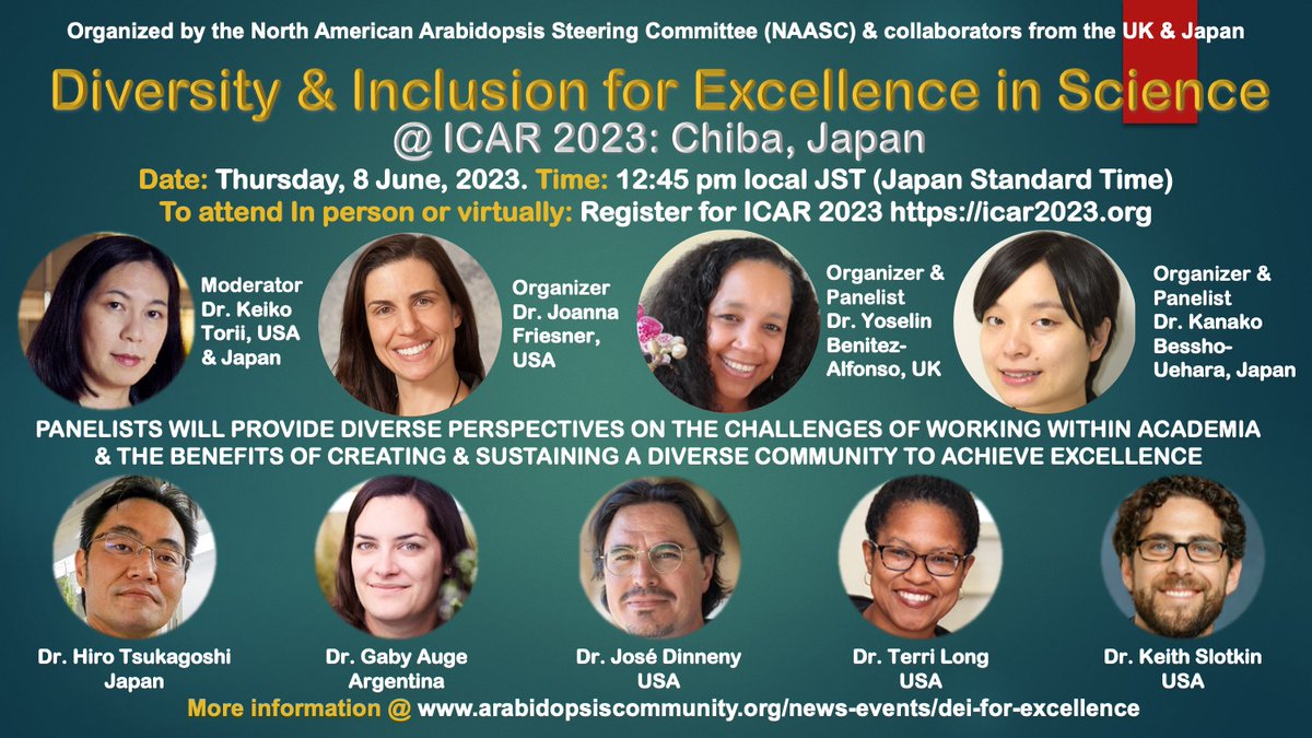 NAASC & North American ICAR (@naasc_na_icar) on Twitter photo I'm THRILLED to be organizing this amazing panel with @YoselinBenAlf & <a href="/KanaBU12/">Kanako Bessho-Uehara</a> <a href="/ICAR_2023/">ICAR2023</a> w/ panelists @JoseDinneny <a href="/tlong_ncsu/">Long Lab at NC State</a>, <a href="/Slotkin_Lab/">Keith Slotkin</a>, Hiro Tsukagoshi & <a href="/gabyplantbio/">Gabriela Auge</a>! AND the panel is MODERATED by the fabulous <a href="/KeikoUTorii/">Prof. Keiko Torii</a>! Register for ICAR to join in person/virtually I'm THRILLED to be organizing this amazing panel with @YoselinBenAlf & <a href="/KanaBU12/">Kanako Bessho-Uehara</a> <a href="/ICAR_2023/">ICAR2023</a> w/ panelists @JoseDinneny <a href="/tlong_ncsu/">Long Lab at NC State</a>, <a href="/Slotkin_Lab/">Keith Slotkin</a>, Hiro Tsukagoshi & <a href="/gabyplantbio/">Gabriela Auge</a>! AND the panel is MODERATED by the fabulous <a href="/KeikoUTorii/">Prof. Keiko Torii</a>! Register for ICAR to join in person/virtually