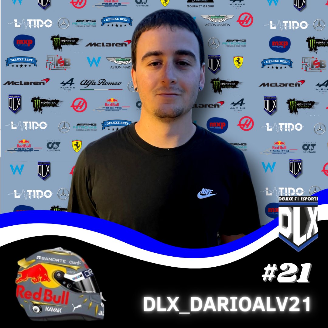 Bienvenido al Equipo @darioalv21 🇪🇸

<a href="/deluxef1esports/">🏁 Deluxe Esports Team 🏁</a> tiene el placer de presentarles a nuestro Nuevo Piloto. 

Rápido, elegante y correcto, serían sus valores como piloto. Ya esta incorporado al equipo y super involucrado desde el primer día. 

#f122 #f1esports #esports #F1