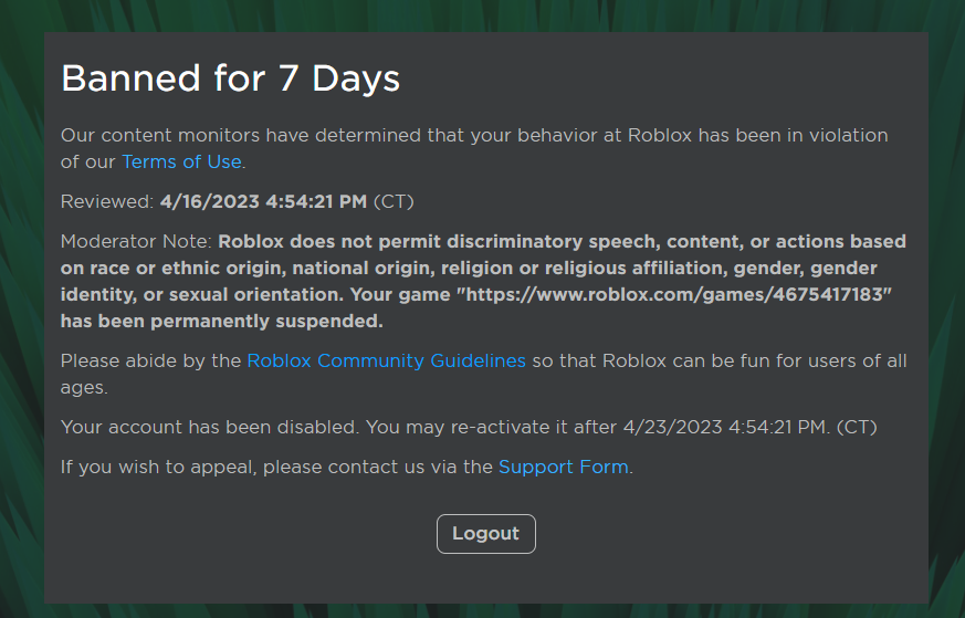 TotallyArea's tweet photo. I got banned for uploading an icon, which is found below. https://t.co/xXRikQoCUE
