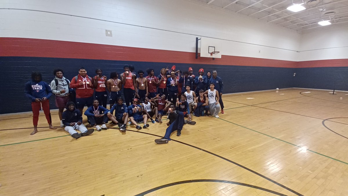 Distric 11-5A Championships 
Congratulations to the Kimball Boys Track Team.
J. Martin 5th 100 meters C. Jackson 1st 200 meters,  M. Anthony 4th 400 meters, Omar 1st shot put, 3rd discus,  D. Washington 4th discus,  D. Booker 6th L. Jump, D.C. H. Jump 3rd J. Shaw 4th H. Jump,