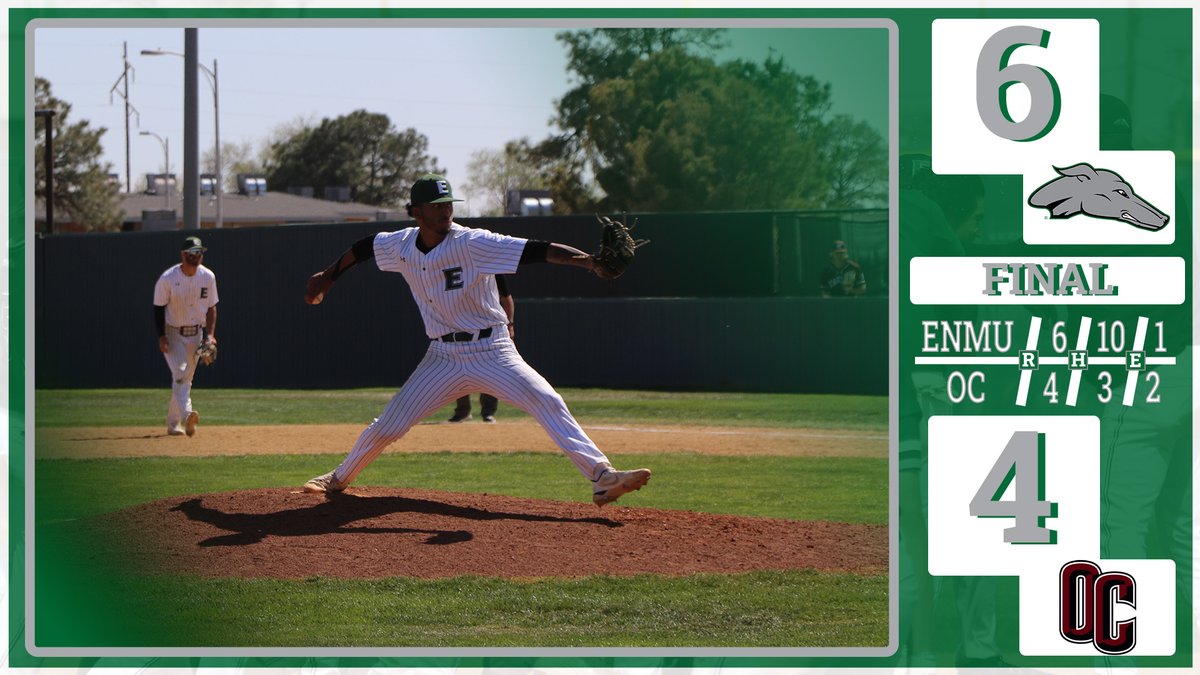 GREYHOUNDS WIN!!!

It's a sweep!!! 🧹🧹🧹🧹

Anthony Gonzalez throws 4.1 scoreless innings in relief, while Jonatan Clough hits two home runs and records five RBIs.

#ENMU #ALLIN