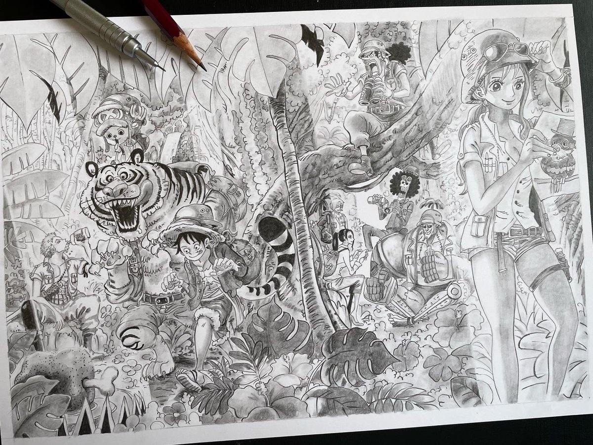ワンピース 鉛筆✏️模写 #onepiece #模写