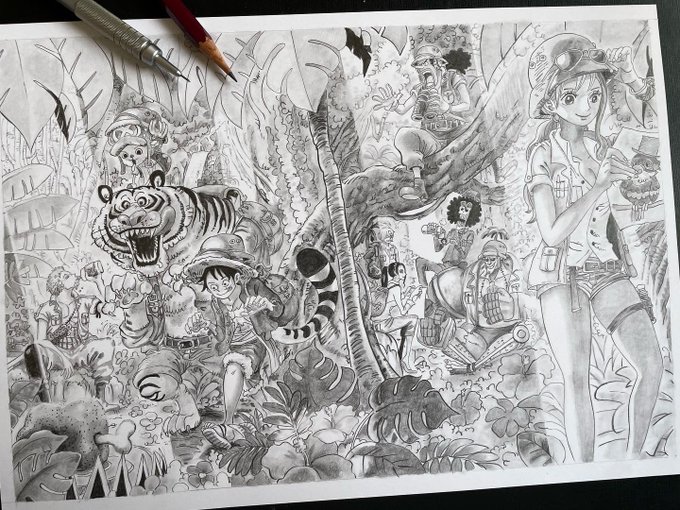 ワンピース 鉛筆✏️模写 #onepiece #模写