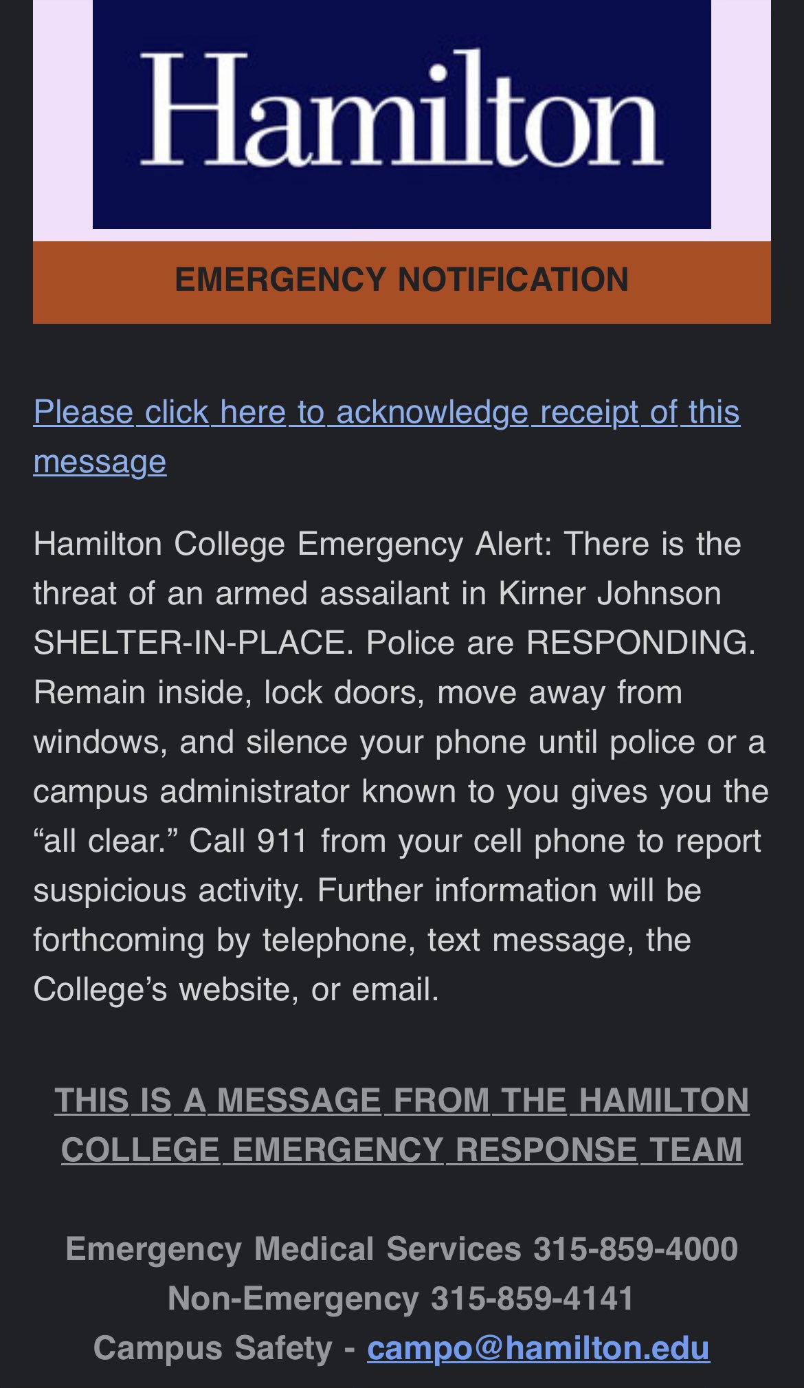 Hamilton College Campus Safety