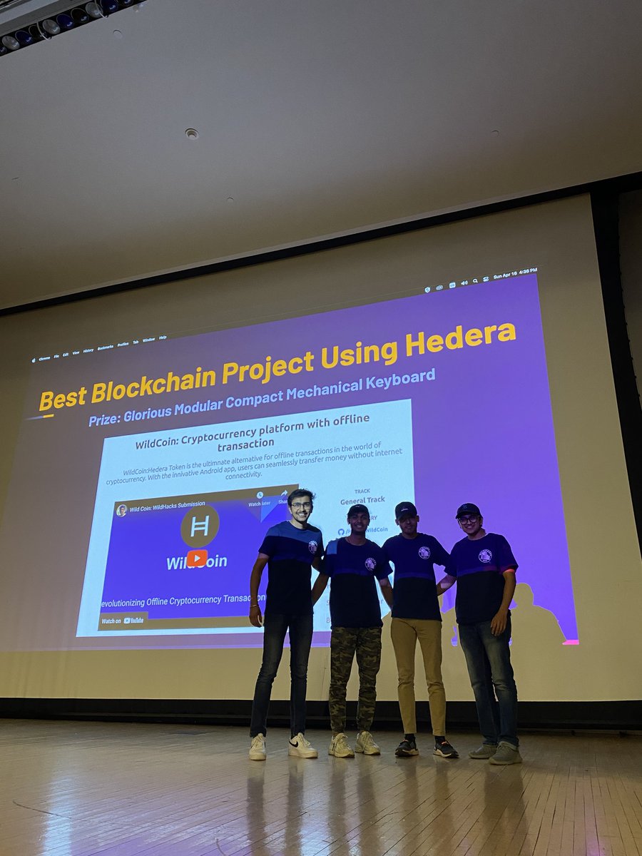 maxslimb's tweet photo. Won the best Blockchain Project using @hedera Prize 🏆

Had a great time at the @NUWildHacks Hackathon 🙌 https://t.co/zs1pZ4bSHH