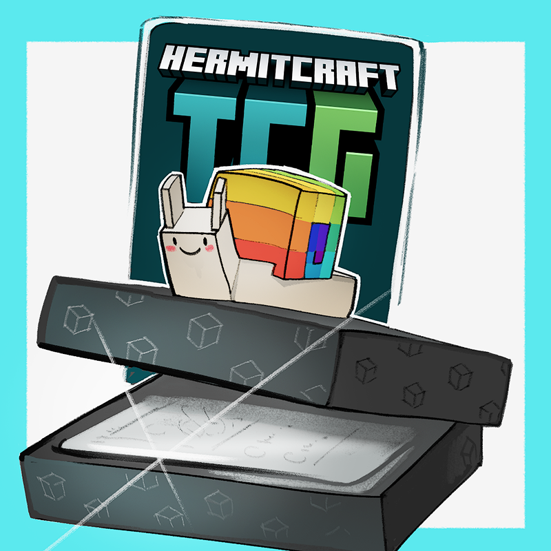 PillowDash's tweet photo. hello, Pillow here! 
still can't believe I'm actually a part of this project 🥲 

it's an honour to be one of the people illustrating the physical edition of HermitcraftTCG, together with @DEVILART2199_ @DrawnbyCC and @Lodorigo1 ! https://t.co/TMVKPC4u1c