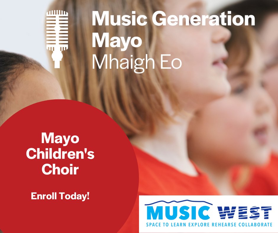 MusicGeneration Mayo (@musicgenmayo) on Twitter photo Big News! We are pleased to announce the Mayo Children's Chorus, with our friends at <a href="/MusicWest_Mayo/">🎶Music West🎶</a>, Castlebar. Every Wednesday from 4:00 to 5:15, starting on April 26th. The cost for a 6-week term is €42. Register via our website! Big News! We are pleased to announce the Mayo Children's Chorus, with our friends at <a href="/MusicWest_Mayo/">🎶Music West🎶</a>, Castlebar. Every Wednesday from 4:00 to 5:15, starting on April 26th. The cost for a 6-week term is €42. Register via our website!