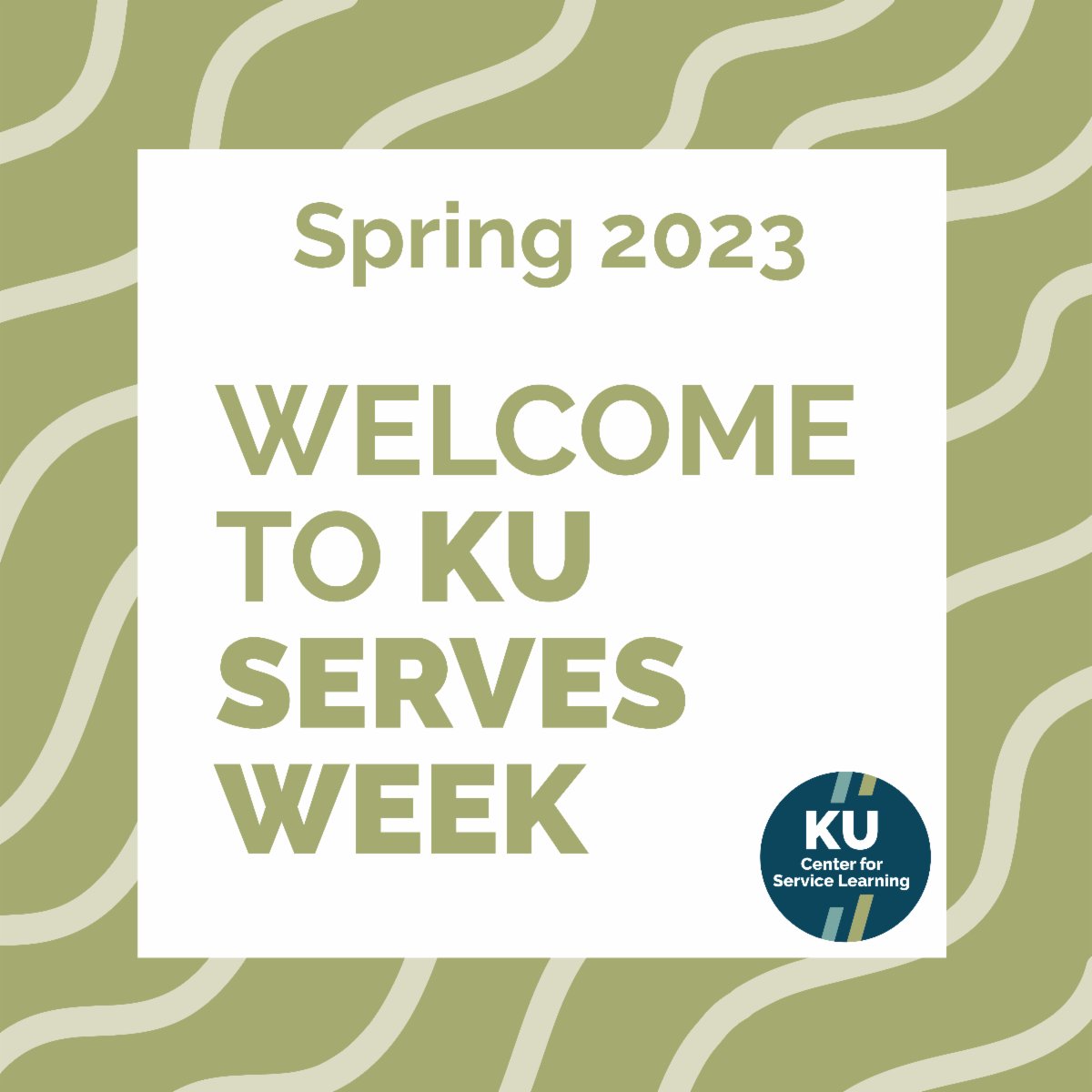Welcome to KU Serves Week! Stay tuned for posts spotlighting CSL Award recipients, Service Showcase presenters, and more this week and join us on Thursday for the Service Showcase and Celebration! 

Learn more: csl.ku.edu/students/initi…

#KUServes #KUServeStories