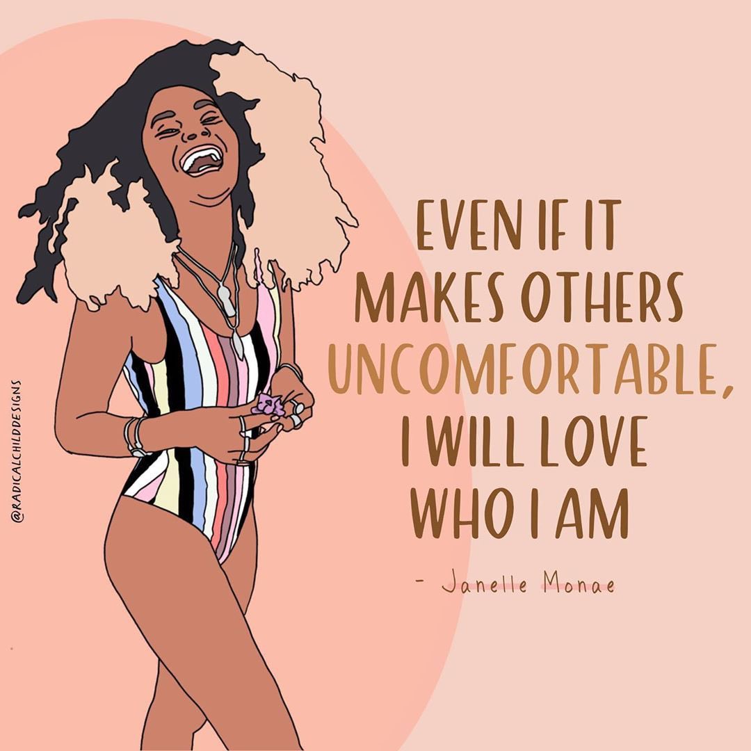 Mind. Body. Soul.

 'Even if it makes others uncomfortable, I will love who I am.” - Janelle Monáe

#ThisWorldIsOurs #affirmations #BlackWomen #global #Black #podcast #uk #unitedstates #london #england #texas #millennials  #BlackMillennials #follow #instagram #world