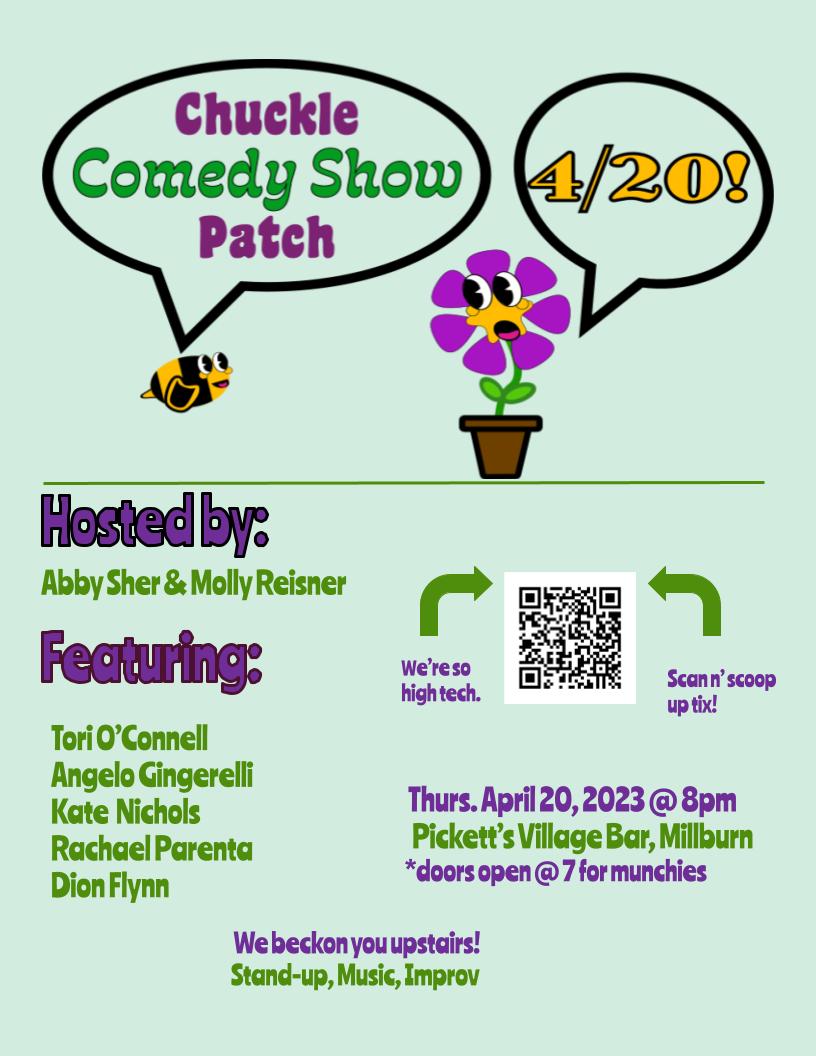 Thursday April 20th Milburn, NJ Let's do it.  pickettsvillage.bar/event/chuckle-…