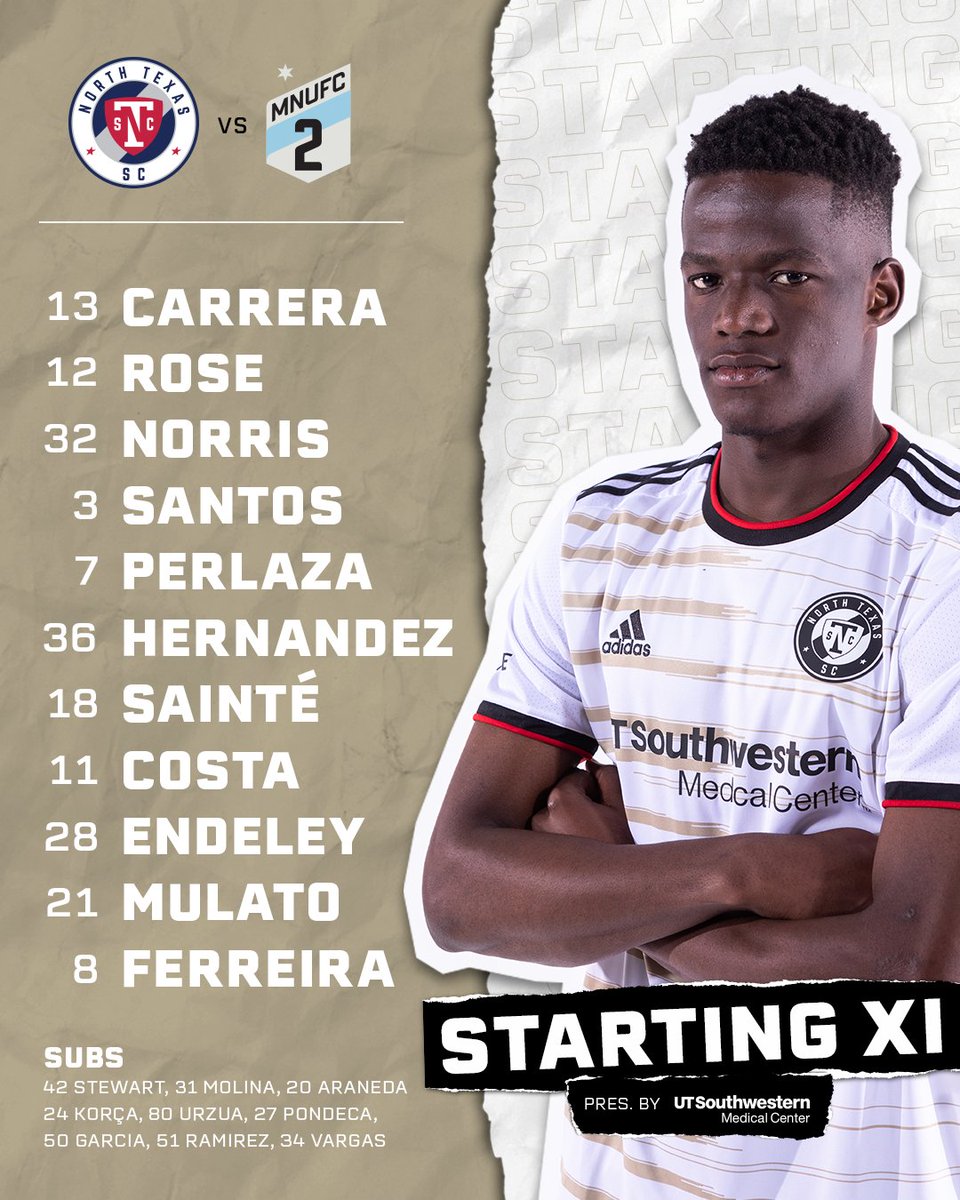 The XI to get things going. 

It's a first career start for Diego Hernandez in midfield whose last appearance in July 2020 made him NTSC's youngest-ever player (15).

We kick things off in an hour on MLSNextPro.com!
