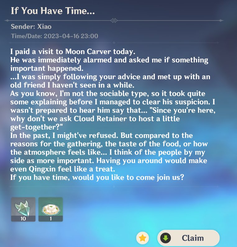 AlatusAether's tweet photo. With every passing year Xiao is falling more for Aether.

His birthday letters are just love confession letters at this point

I can't even grasp his love for Ae anymore, it's so pure and deep.... I want to cry for how much affection his feelings hold 😭❤️
#Xiaoaether #魈空 https://t.co/ItZDW90jzq