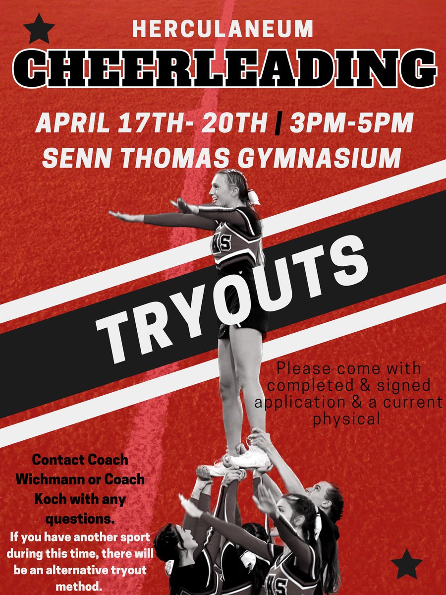 Reminder: tryouts start TOMORROW! 😄

If participating in a spring sport, an alternative tryout method will be provided- please reach out to the coaches!

See you tomorrow! 👋🏼