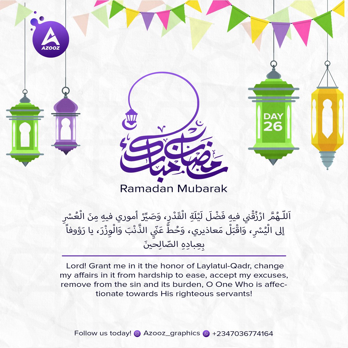 al_knbi299's tweet photo. 26|رمضان ❤️🌙
#ramadandesigns #ramadanpost #muslimdesignercommunity #flyerdesign #logodesigner #ilorindesigners #graphicsdesigner #onlineadvertisement #branding #Business #logodesigns #success #makkah #madinah #ramdan2023 #azoozgraphics #dailyramadan #monday #ramadanday26 https://t.co/3RVdoMipHB