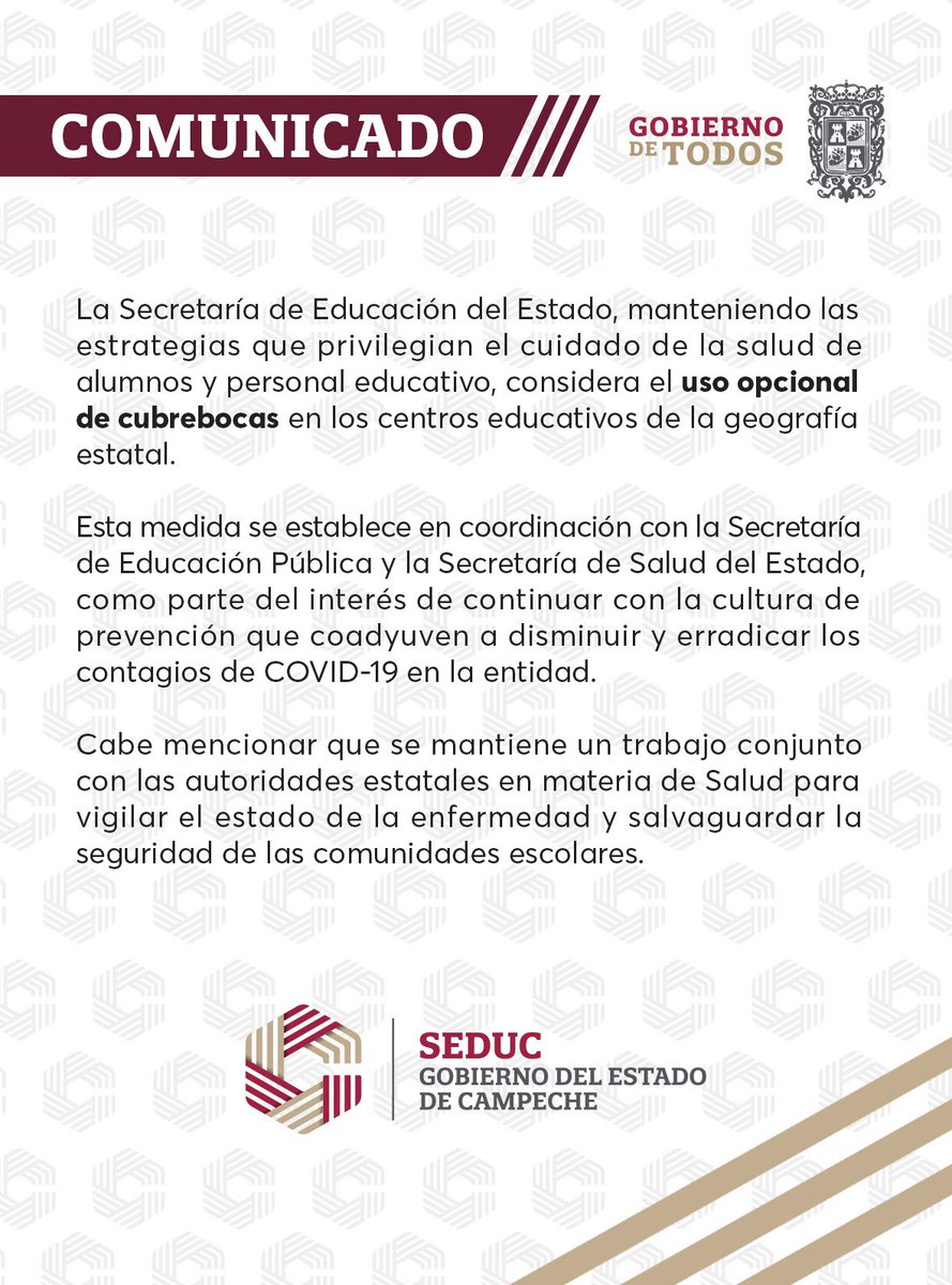 SEDUCampeche's tweet photo. 📣 COMUNICADO https://t.co/jxTVtFC5w2