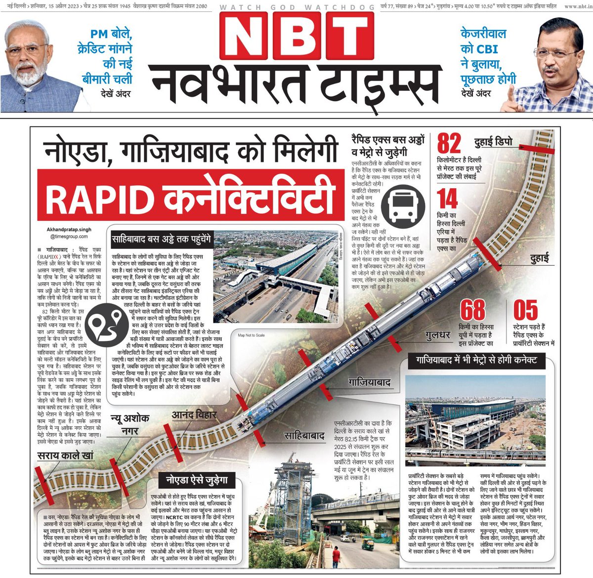 #Newsupdate 

NCR gets yet another reason to stay connected!

It's time for Noida and Ghaziabad to be 'rapidly' connected making it easier for the commuters to travel hassle-free!!

#NavbharatTimes #NBT #Noida #Ghaziabad #RapidRail #Gaurs #GaursonsIndia #Gaursons