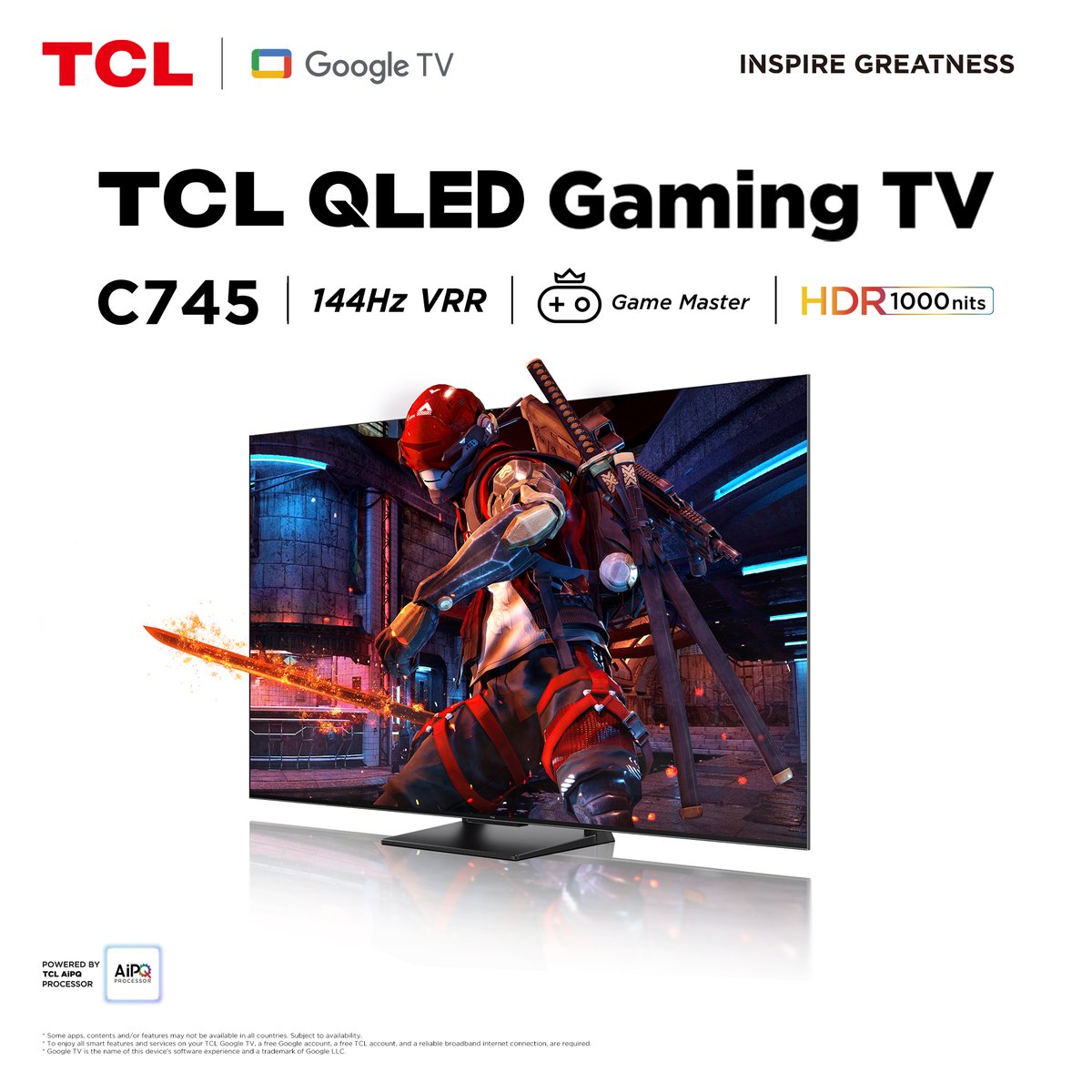 TCL_Global's tweet photo. Ready to rule your gaming world? TCL's new #C745 #QLED #TV will make you feel like a legendary gamer! With #144HzVRR, #GameMaster2.0, and #HDR1000nits, it’s time to #CtheDifference and level up your game!

#2023Cseries 
#INSPIREGREATNESS https://t.co/qR2GvNOdOn