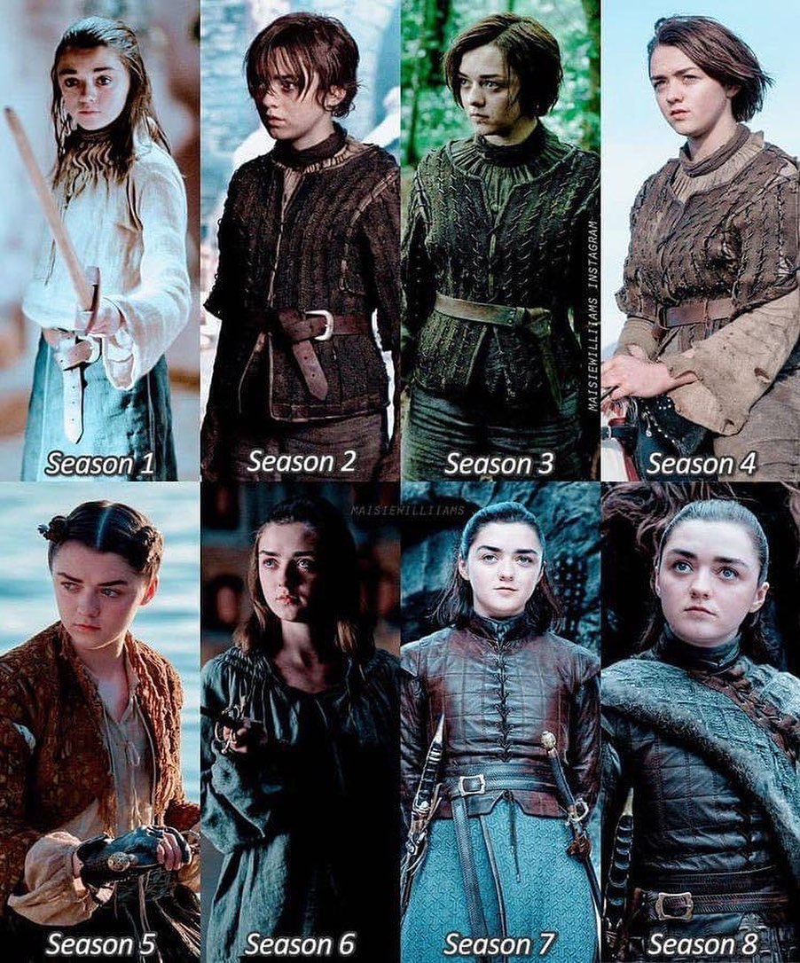 A evolução da Arya Stark  🗡️  🐺