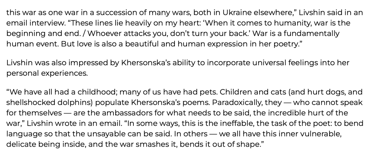 arrowsmithpress's tweet photo. Last week, Lyudmyla Khersonska (@PernataF) spoke during @millersvilleu's Holocaust and Genocide Conference with Mike Andrelczyk of @LancasterOnline:
https://t.co/mUvraQjmD4

Her book "Today is a Different War" is trans. by @OlgaLivshin, @apjanco, @mayachhabra, and Lev Fridman. https://t.co/xsxKn1WQ4l