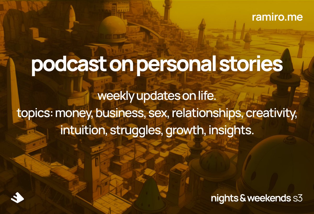 ramirodotme's tweet photo. decided to work on podcast after all. still building the chat bot (in public). just not for @_nightsweekends 

i was inspired to get back to my podcast by @FarzaTV emphasising to start small. the jankier, the better.

@_buildspace #nw3 https://t.co/lCcFDgvAM6