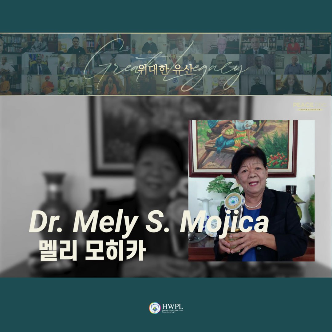 hwpl_ph's tweet photo. #PEACEINTERVIEW | Featuring Dr. Mely S. Mojica
Watch HWPL's Peace Interviews with key figures on the "Great Legacy" YouTube Channel every Saturday, 8:00 pm KST.
LIKE and SUBSCRIBE to be notified π
https://t.co/YVPOjq4478
#PEACEINTERVIEW
#HWPL #Together_Peace #WeAreOne https://t.co/iu9kXZHEny