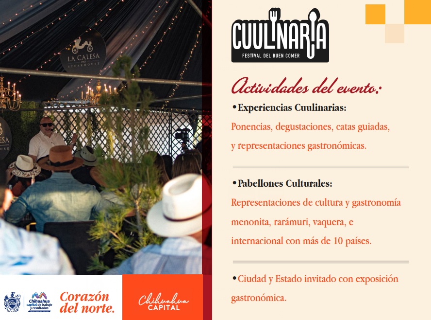 Se presentó una edición más del festival gastronómico más importante de #Chihuahua: #CUULINARIA Festival Gastronómico 2023, que contará con la participación de importantes personalidades del medio gastronómico del estado, así como de países invitados <a href="/ahChihuahua/">¡ah Chihuahua!</a> <a href="/GobiernoEdoChih/">Gobierno de Chihuahua</a>