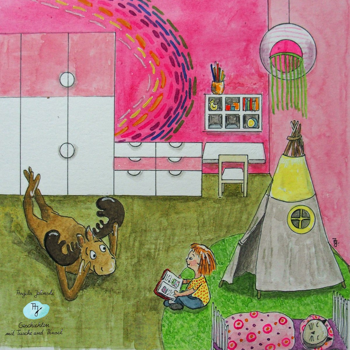 Muschelfinderin's tweet photo. Kinder sind unglaubliche Geschöpfe.
Die sehen viel, fühlen alles, sind lustig, kreativ und neugierig.
Elchi freut sich über die Gesellschaft.
#IKEApril #kinderzimmer #kleineKunstklasse #geschichtenmittuscheundpinsel https://t.co/Dmv6Bxogaa