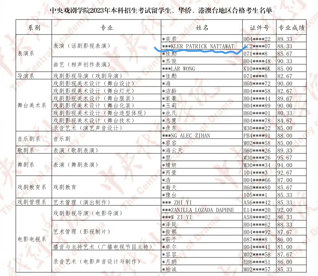 dramapotatoe's tweet photo. Patrick #YinHaoyu reported to have been accepted into the performance major of the Central Academy of China as an international student https://t.co/6IG1YqiPcr