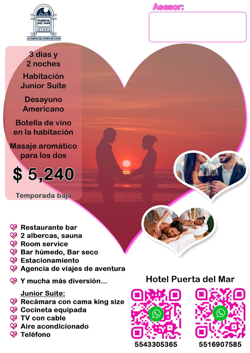 ¡Sorprende a tu pareja con una escapada romántica a #IxtapaZihuatanejo! Hospédate en nuestra Junior Suite y disfruta de un masaje aromático para dos. #TurismoDeRomance #PlayasDeMexico