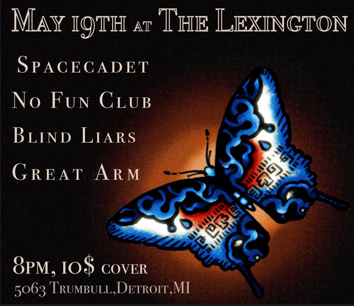 We're exteremely hyped to announced our return to Woodbridge's premier evening refresher: The
Lexington!

Now with extra friends: No Fun Club, Spacecadet and
Great Arm!

#indierock
#supportlocalbands #craftbeer
 #detroitmusic #alternativerock
#rockmusic #whiskeybar