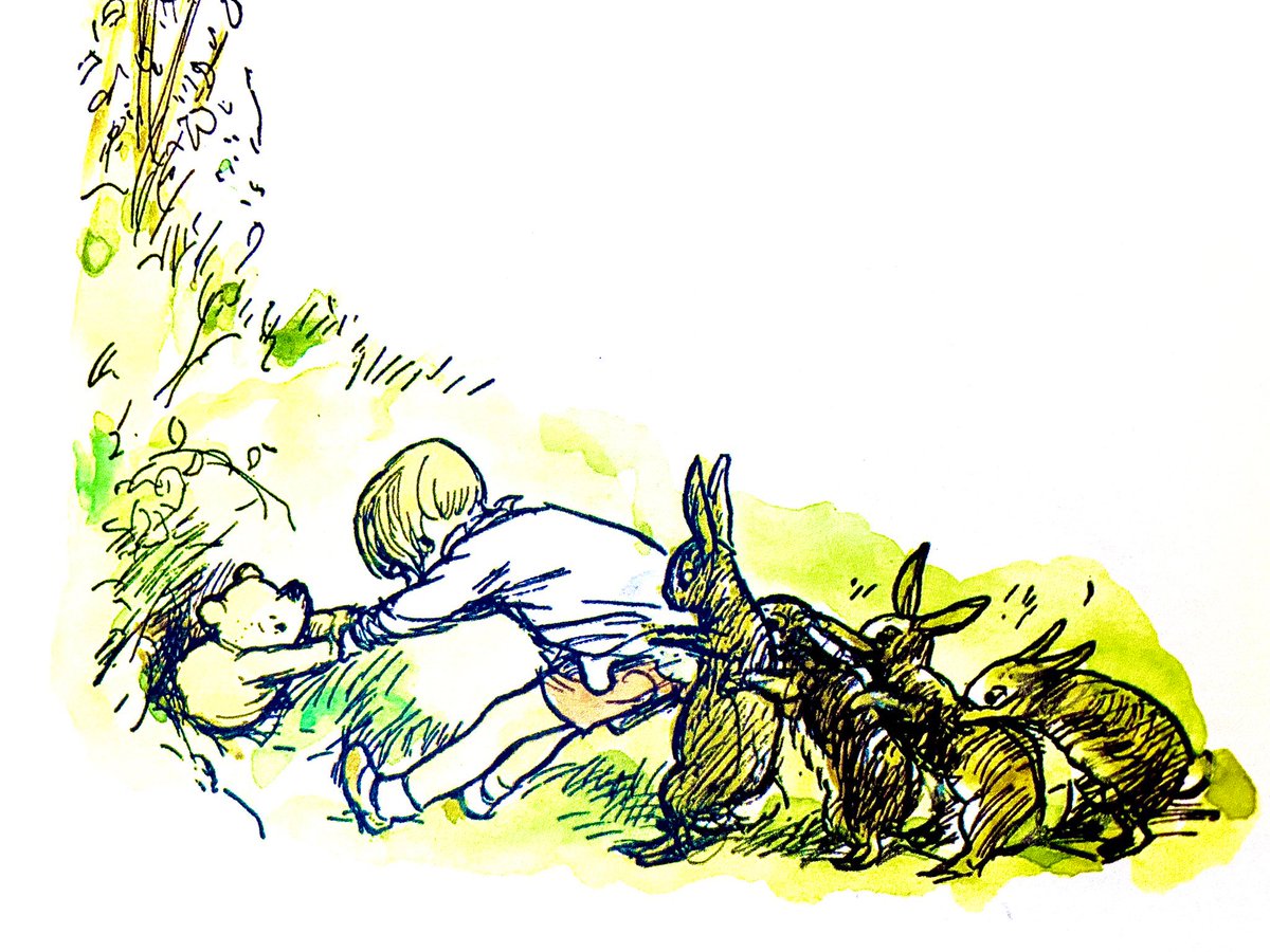 He took hold of Pooh’s front paws and Rabbit took hold of Christopher Robin, and all Rabbit’s friends-and-relations took hold of Rabbit, and they all pulled together…
And then, all of a sudden, he said “Pop!” just as if a cork were coming out of a bottle.~A.A.Milne #PullTogether