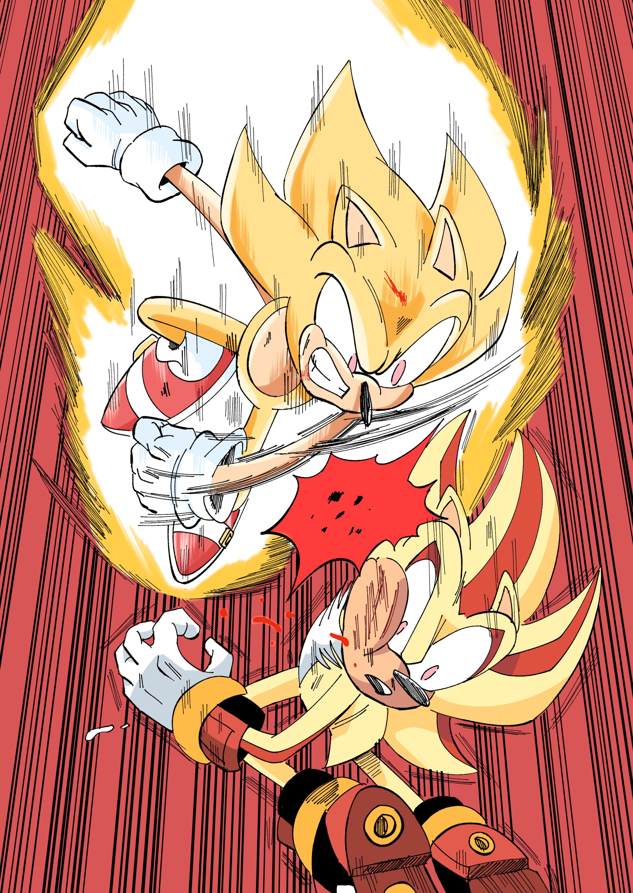 SUPER SONIC VS SUPER SHADOW !!